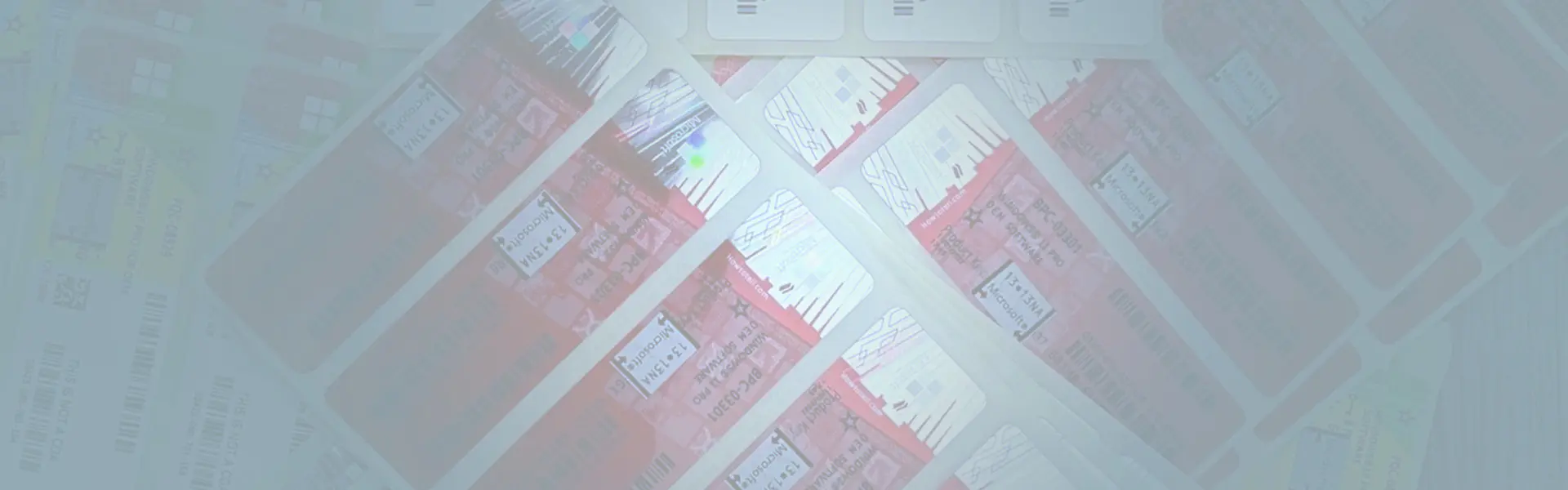 Windows OEM License Stickers and COA Labels Background