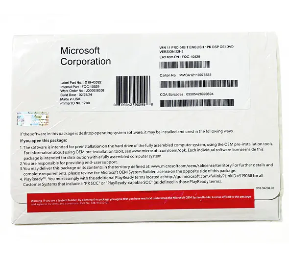 Windows 11 Home OEM DVD Installation Media
