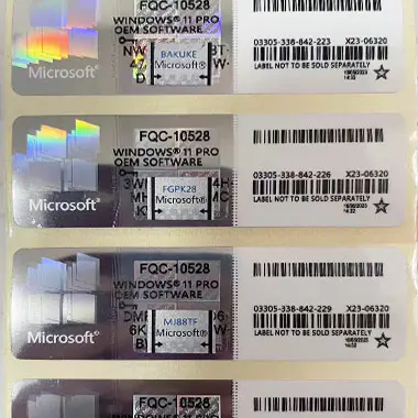 Windows 11 Pro OEM License Sticker
