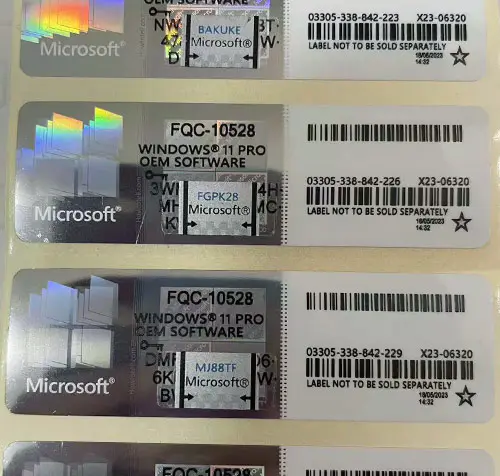 Windows 11 Pro OEM License Sticker
